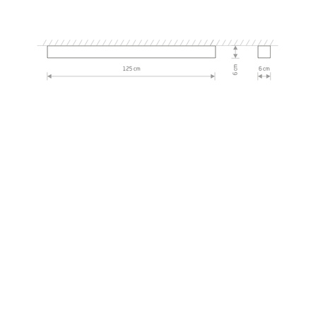 Stropní svítidlo SOFT 7524 Nowodvorski Graphite LED Tube T8 120x6 Modern