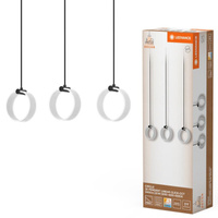 Dekorativní závěsná stropní lampa LED 20W 1300lm 3000K - 4200K - 6500K CCT Black Decor Ledvance