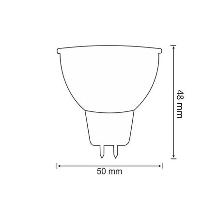 LED žárovka MR16 4,9W 400lm 3000K Warm 100° 12V Sanico Goldlux