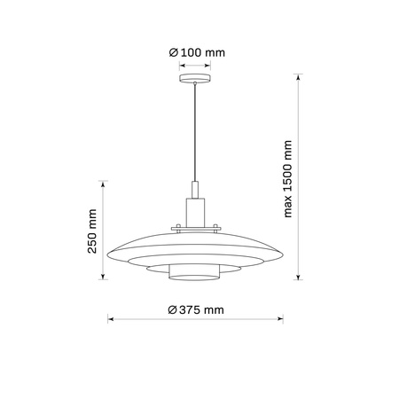 Stropní závěsné svítidlo E27 White Chrome Taylor Sanico Goldlux