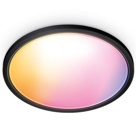 Plafond LED světlo pro povrchovou montáž 22W CCT + RGB Black SMART WiFi WiZ