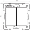 Zápustný dvoucestný spínač 10A Square Graphite LOGI Kanlux