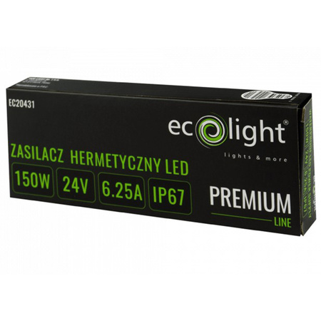 IP67 150W 24V Premium Ecolight LED napájecí zdroj