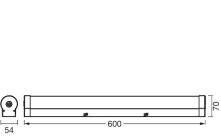 Koupelnové svítidlo LED Nástěnné svítidlo nad zrcadlo Stmívatelné 12W 1100lm CCT Černá IP44 60cm Obris Ledvance