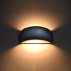 LED nástěnné svítidlo PONTIUS G9 Nástěnné svítidlo Semi-circular Ceramic Grey SOLLUX