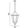 Venkovní závěsná LED zahradní lampa Retro Maxi K 1018/1/BD E27 Su-Ma