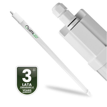 Vodotěsné LED dílenské světlo 120cm garážové světlo 36W 4000K vodotěsné RAY LUMILED