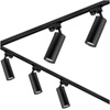 Sada kolejnic Rail 3m + 5x GU10 LED reflektor Černá