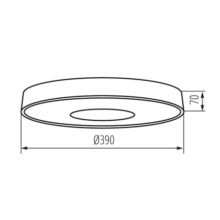 Plafond LED stropní panel Svítidlo pro povrchovou montáž 17,5W 460lm 4000K Neutral 120° Round White Vand Kanlux