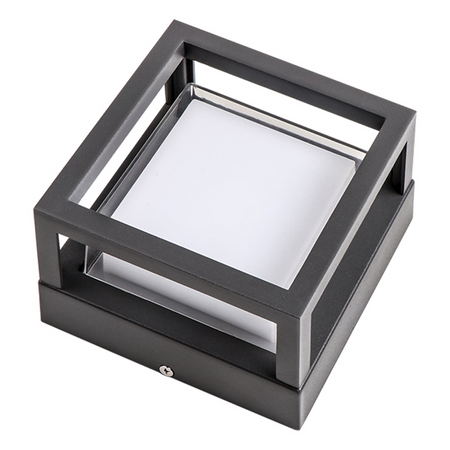 KANSAS LED nástěnná lampa zahradní lampa IP44 12W 4000K černá GOLDLUX (Polux)