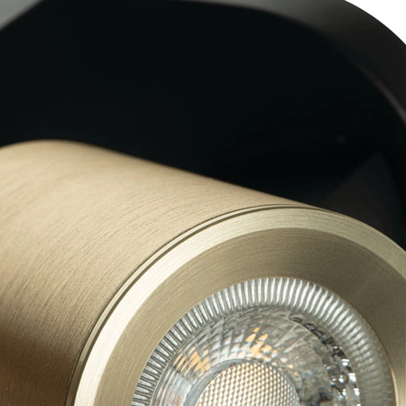 LED GU10 nastavitelné kruhové černé zlaté stropní svítidlo Laurin Kanlux Reflector