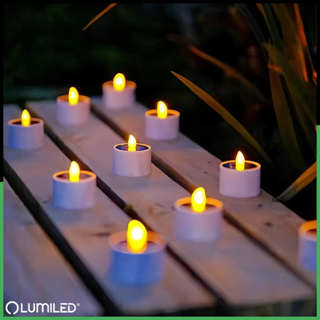 4x Solární zahradní LED, lampa Svíčka Plamen 3000K IP44 FERO LUMILED