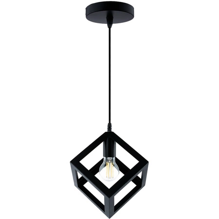 1x E27 Závěsná lampa, geometrická čtvercová ZWIS TALUS LUMILED