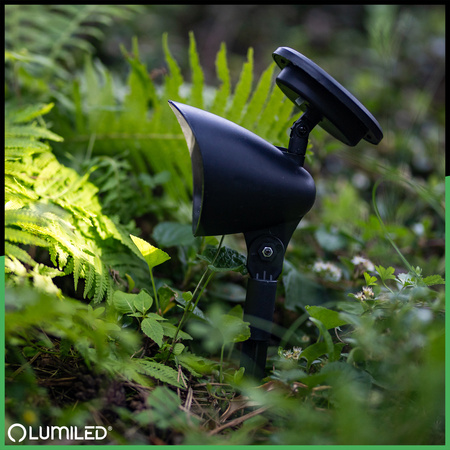 Solární LED lampa reflektor směrový, IP44 6500K OGA LUMILED