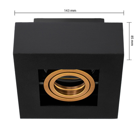 Povrchové svítidlo HALOGEN Movable GU10 Square Black 85mm NEMO