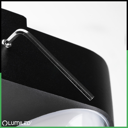 Zahradní nástěnná lampa 5W, 4000K IP54 Teplá bílá Černá SEVIA LUMILED