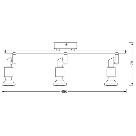 Stropní svítidlo nástěnný svícnový reflektor 3xGU10 2.6W 690lm 2700K Teplá bílá SPOT LEDVANCE