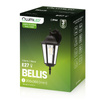 Zahradní nástěnná lampa lucerna E27, Černá BELLIS LUMILED