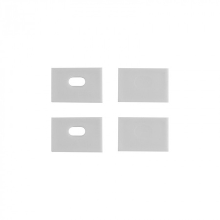 Hliníkový LED profil pro sádrokarton REGIPS široký zapuštěný pod omítku eloxovaný 2m s matným difuzorem pro LED pásky + koncovky Ecolight série GPS