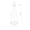 LED závěsné stropní svítidlo 18W 560lm 3000K teplá černá moderní CIRCOLO LED S 10813 Nowodvorski