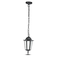 E27 Závěsná zahradní lampa na řetízku Matně černá VT-752 V-TAC