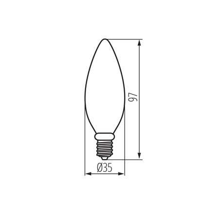 LED žárovka E14 Edison C35 7W = 75W 1055lm 2700K Warm Clear XLED Filament Kanlux