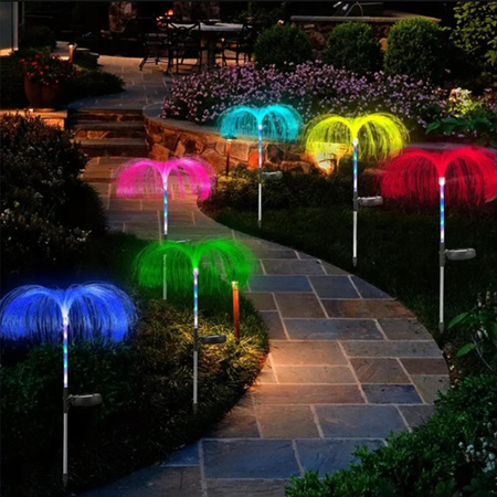 LED solární zahradní lampa poháněná venkovním dekorativním foukačem Medusa IP44