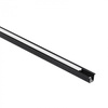 Zapuštěný hliníkový LED profil pod omítku černý 1m se stínítkem z mléčného skla pro LED pásky + krytky Ecolight PW series