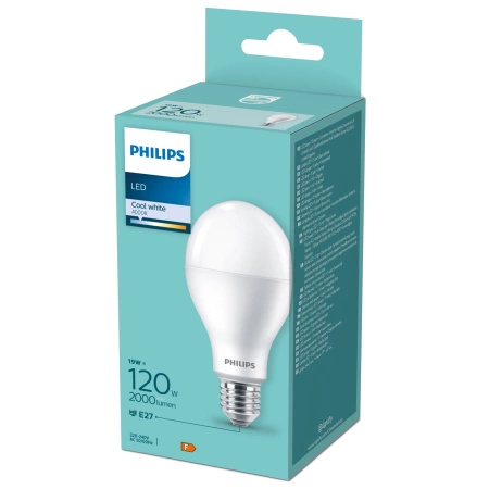LED žárovka E27 A68 19W = 120W 2000lm 4000K Neutrální 180° Essential Philips