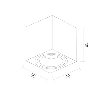 Povrchové svítidlo SPOT 1x GU10 Moving white OTTO Videx