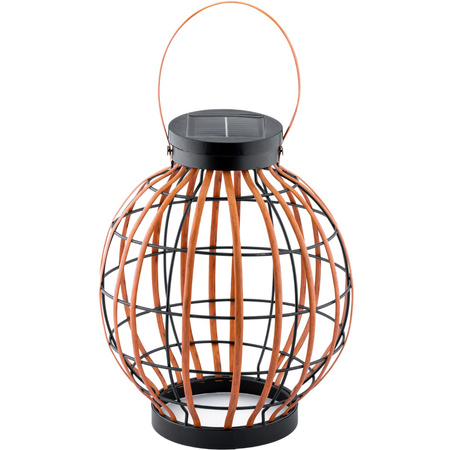 LED solární lampa Venkovní zahradní stojací závěsná lucerna 3000K IP44 30.5 cm soumrakový senzor