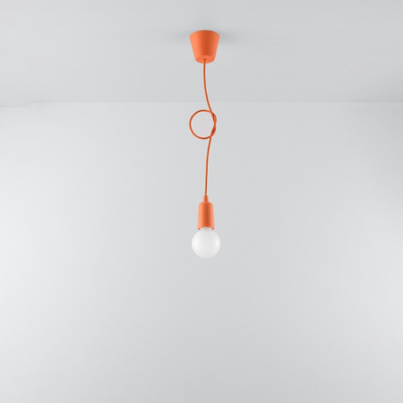 DIEGO E27 LED závěsné stropní svítidlo oranžové SOLLUX