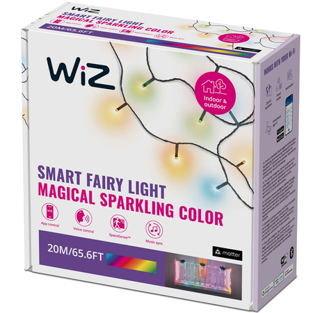 Řetěz osvětlení vánočního stromku 20m FAIRY 2700-5000K + RGB SMART WiFi WiZ