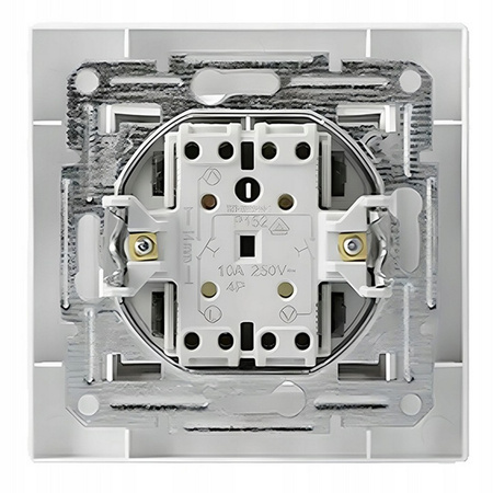 Roletový spínač s rámečkem. dvojitý Asfora. bílý