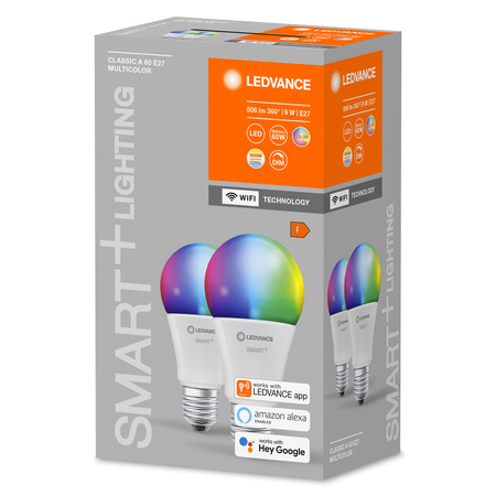 2x LED žárovka E27 A60 9W 806lm RGBW SMART+ WiFi Stmívatelné Classic LEDVANCE
