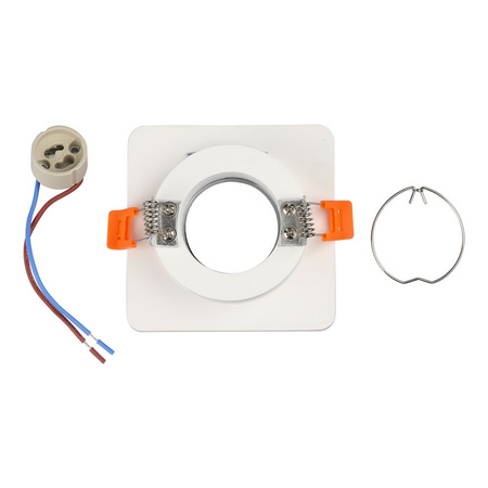 Zapuštěné stropní svítidlo GU10 Square White/Chrome Gypsum VT-862 V-TAC - záruka 5 let