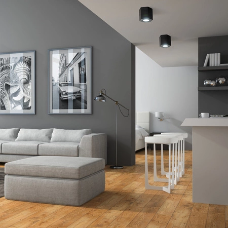 Šestiúhelník GU10 LED pohyblivé SPOT černé přisazené stropní svítidlo