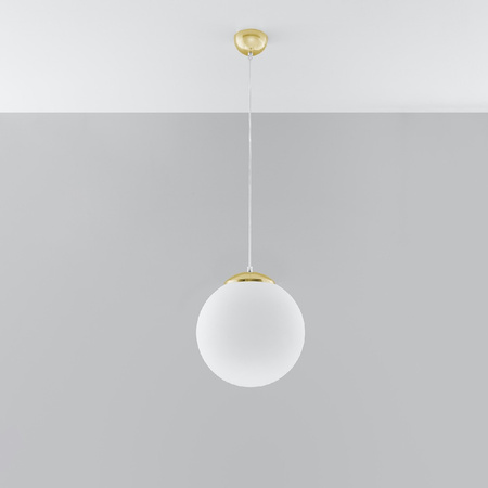 LED závěsné stropní svítidlo UGO E27 Hanging Sphere 30cm White Gold SOLLUX