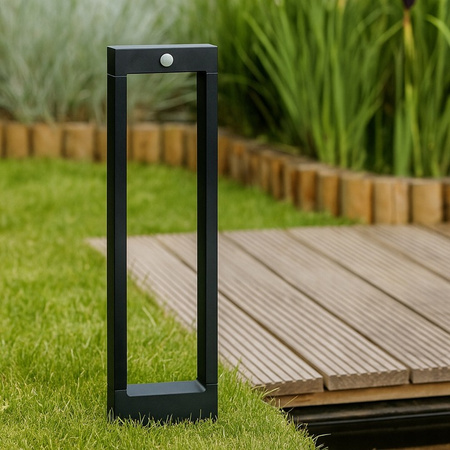 LED solární zahradní lampa Stojící dekorativní tyč Senzor pohybu a soumraku IP54 4000K