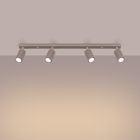 Reflektorové stropní svítidlo 4x GU10 Hliník Taupe Carbon Deep Space SL.1765 Sollux