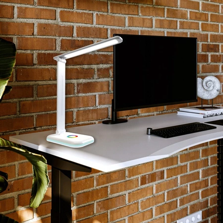 Stolní nastavitelná lampa na noční stolek ALMA LED 12W 960lm CCT + RGB stmívatelná bílá MasterLED