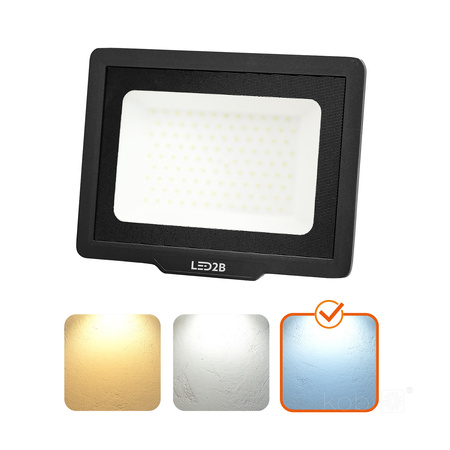 Venkovní zahradní reflektory LED 50W 4250lm 6500K Cold 120° IP65 Black MH Kobi