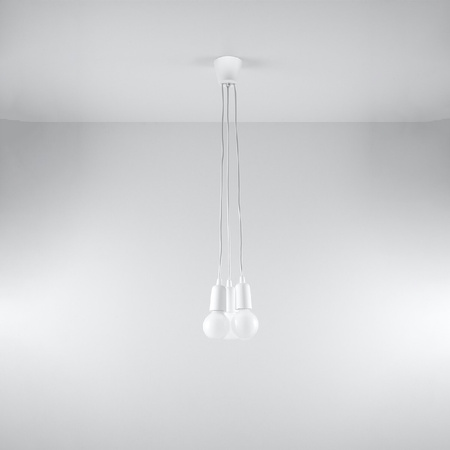 DIEGO LED závěsné stropní svítidlo 3xE27 převislé bílé SOLLUX
