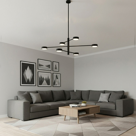 LED závěsné stropní svítidlo 6x GX53 Wall Black OVILO LUMILED