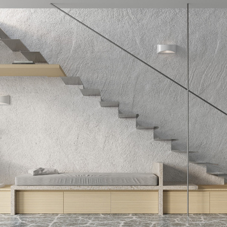 LED nástěnné svítidlo VIXEN G9 Nástěnné svítidlo Polokruhové lakované bílé lesklé SOLLUX