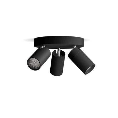 Reflektorové stropní svítidlo 3x GU10 IP44 černé Kosipo Philips