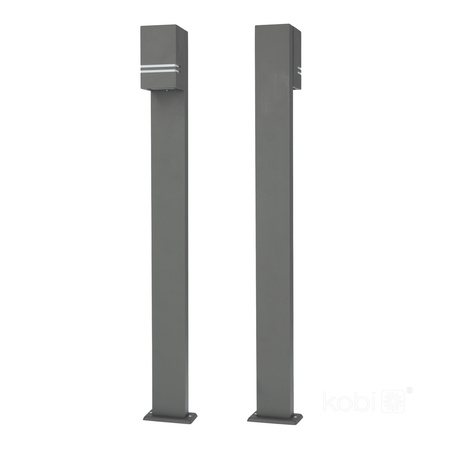 LED zahradní lampa QUAZAR 12 GU10 IP44 KOBI ALUMINIUM GRY