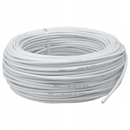 Drátový kabel OWY H05VV-F 300/500V 3x1.5mm Bílý 1m ELEKTRICKÝ KABEL