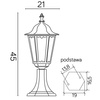 Venkovní stojací zahradní lampa POST Retro Midi K 4011/1/M E27 45cm Su-Ma