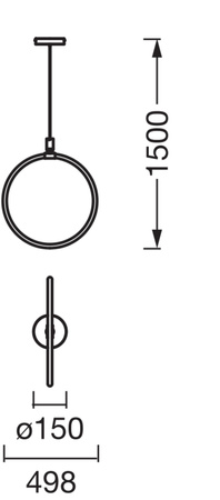 Dekorativní LED stropní závěsná lampa 18W 2000lm 3000K teplá stmívatelná převislá šedá dekorace Ledvance